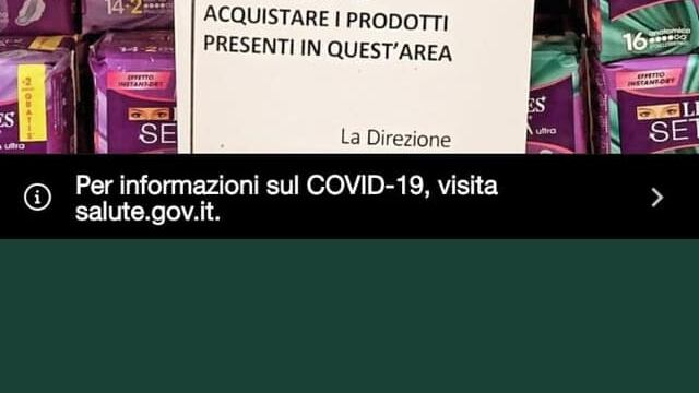 Assorbenti vietati dopo le 18: "O dimostri di averne necessità"