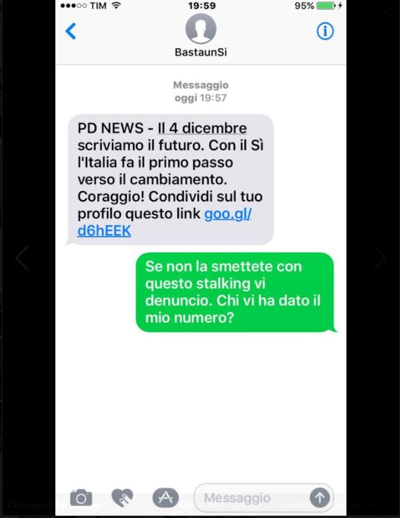 sms renzi