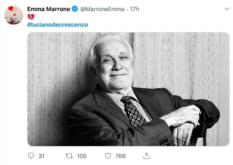 Luciano De Crescenzo, la vita e il cordoglio in foto 5