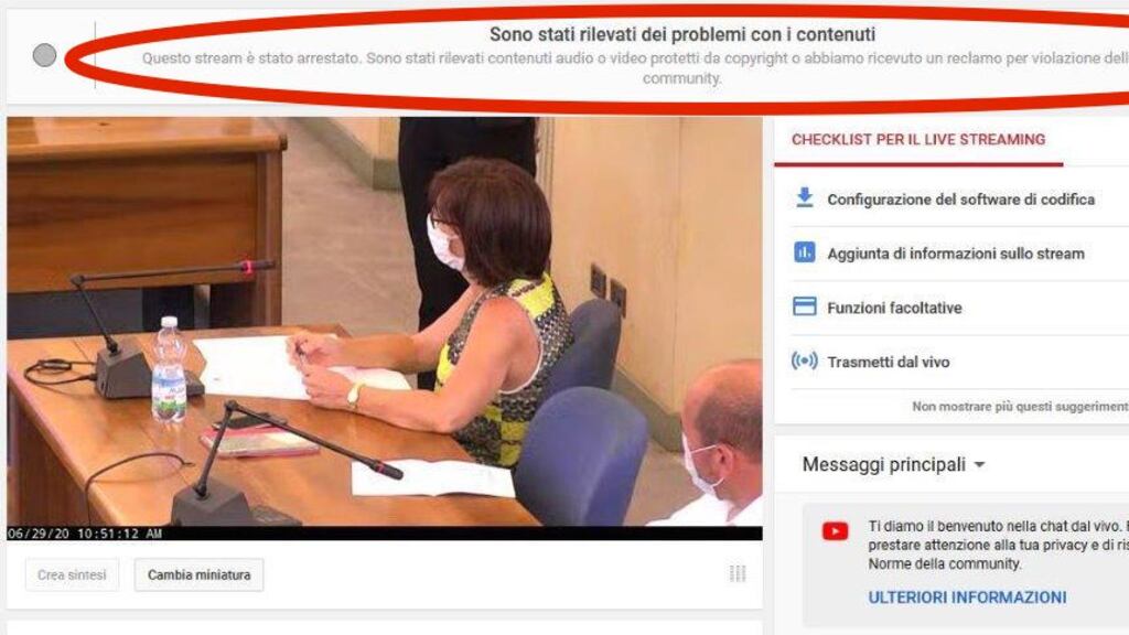 Parla di Bibbiano in Consiglio. E Youtube "censura" Fratelli d'Italia