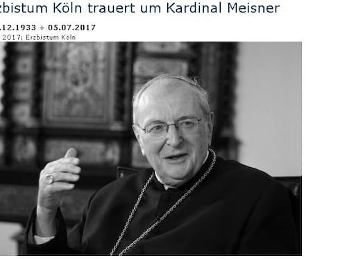 Muore il cardinale Meisner: firmò i "dubia" sull'Amoris Laetitia