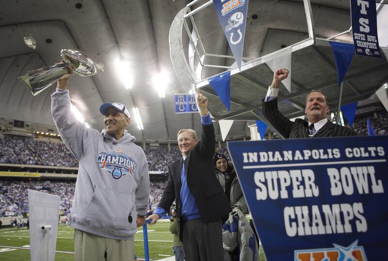 Irsay Super Bowl celebration 2007