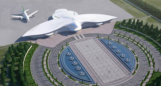 Il gabbiano di Ashgabat, nuovo aeroporto in Turkmenistan 1