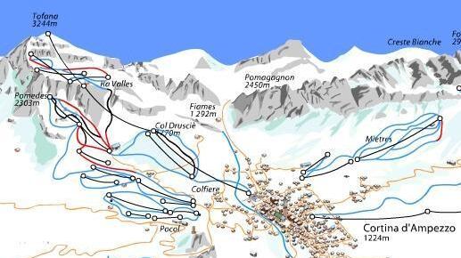 Cortina, valanga travolge due sciatori: si salvano da soli