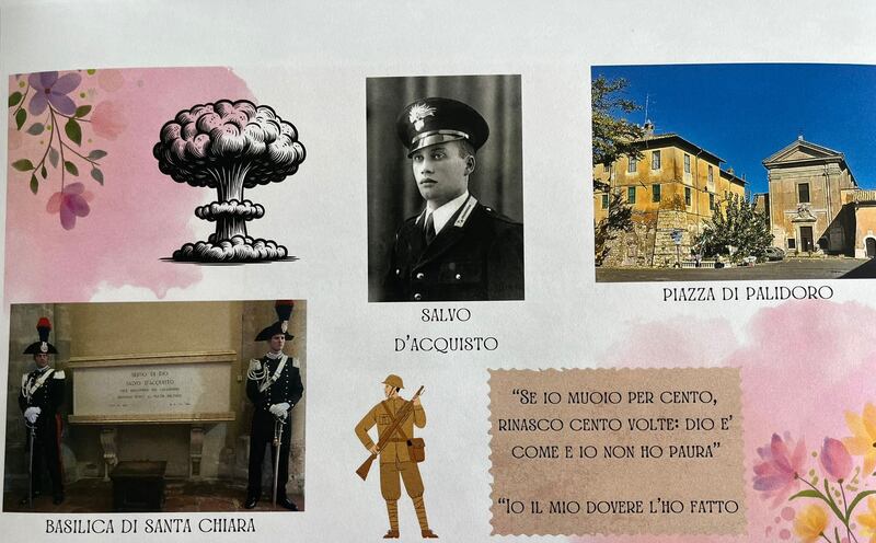 Marta Graziella e il sogno di fare il carabiniere nella tesina di terza media 2