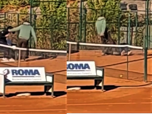 Calci e schiaffi contro la figlia-allieva: le immagini choc del coach di tennis