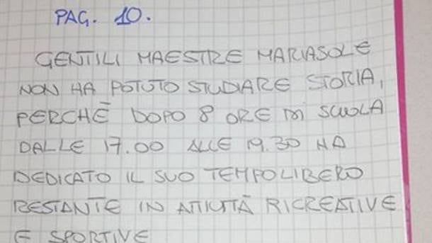 "Troppi compiti, meglio gioco e sport"