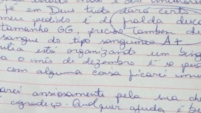 Bimba malata scrive a Babbo Natale: "Vorrei sacche di sangue e pannolini"