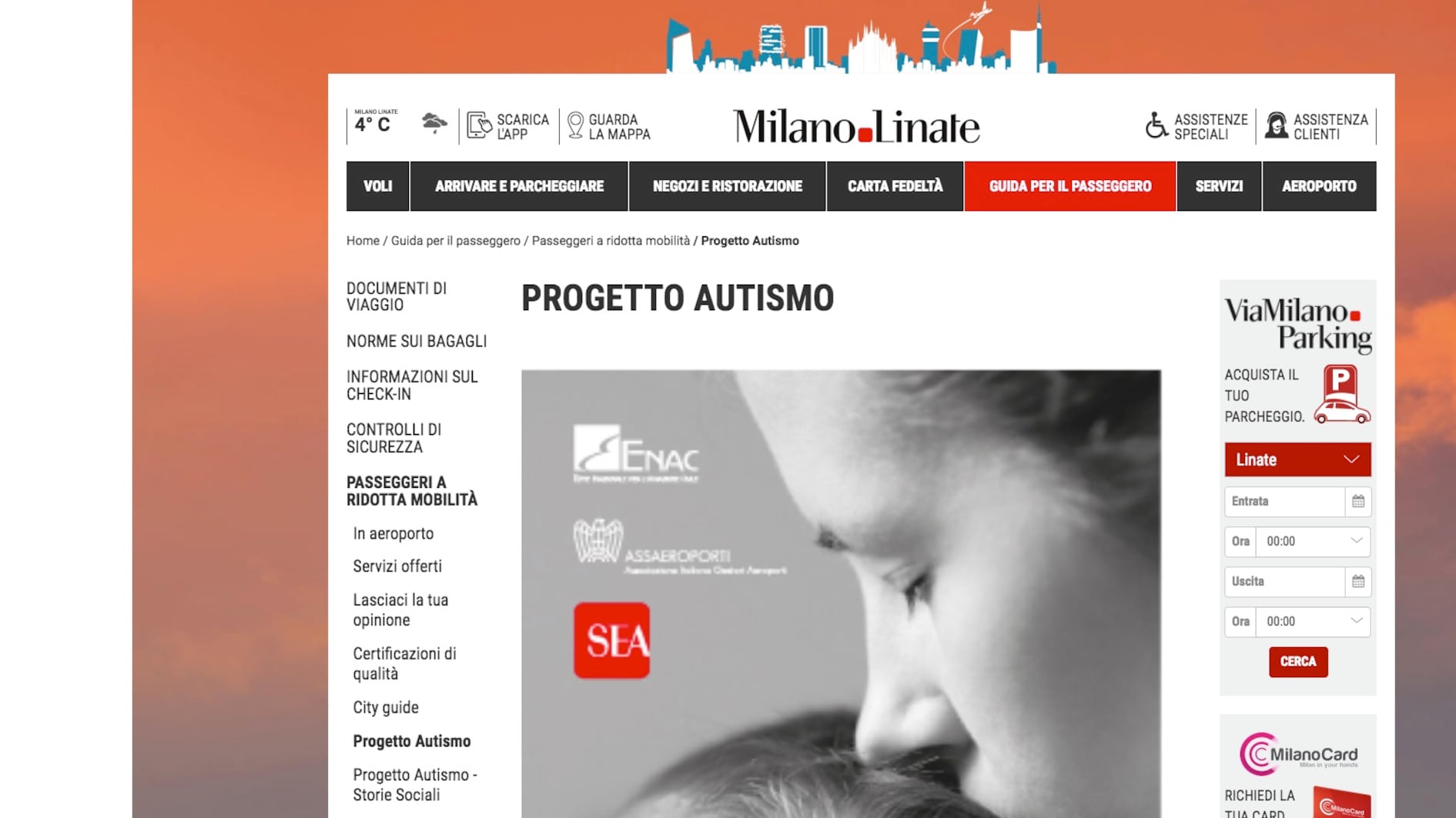 Linate, bilancio positivo per "Autismo, in viaggio attraverso l'aeroporto"