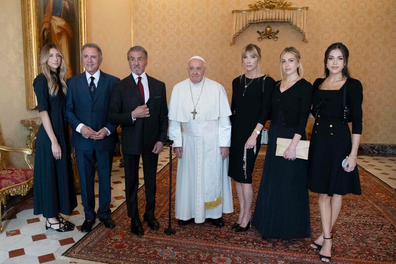Sylvester Stallone da papa Francesco: le foto in Vaticano 3