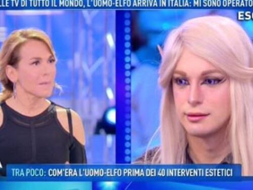 Domenica Live, l'uomo-elfo: "I bulli mi prendevano in giro così mi sono trasformato"