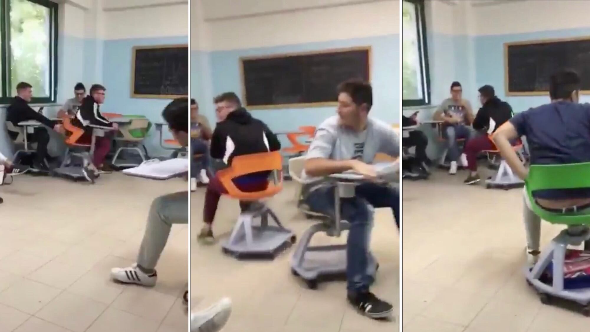 I banchi a rotelle come autoscontro: video diventa subito un caso politico
