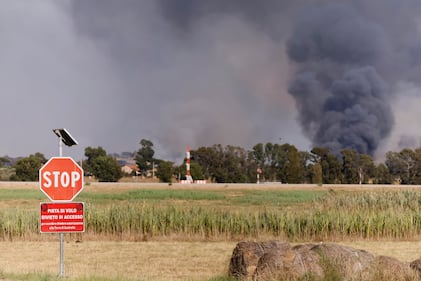 Le immagini dell'incendio scoppiato tra Monte Carnevale e Maccarese, nei pressi dell'aeroporto 1