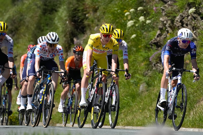 Tour tappa 15 Pogacar salita