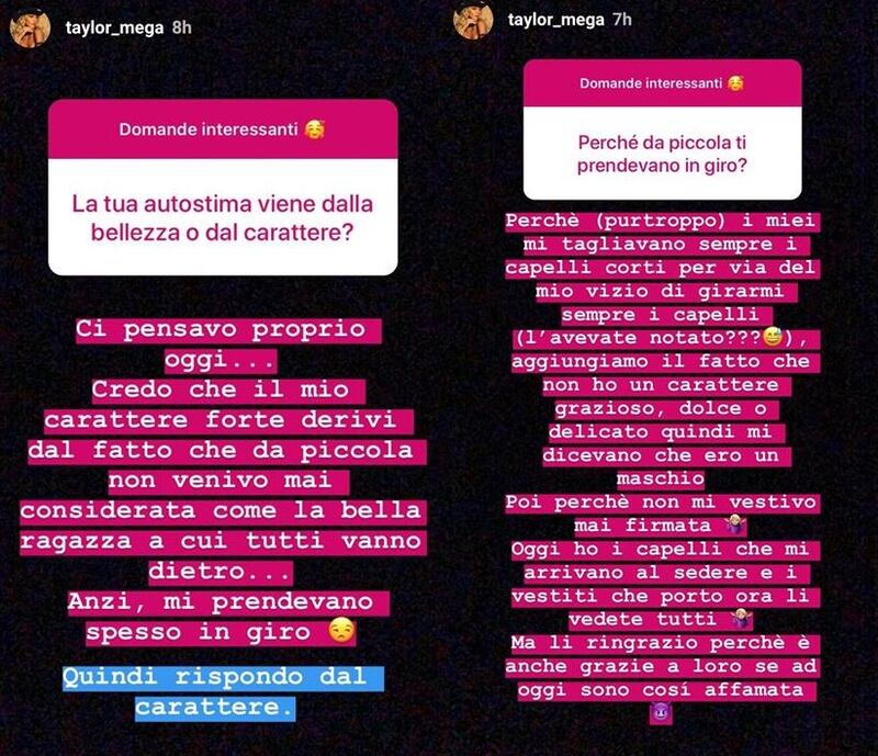 Taylor Mega, post infanzia