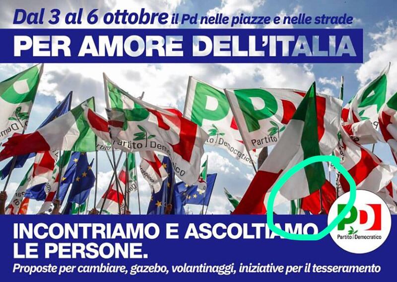Il Pd "nasconde" la sua bandiera rossa 2