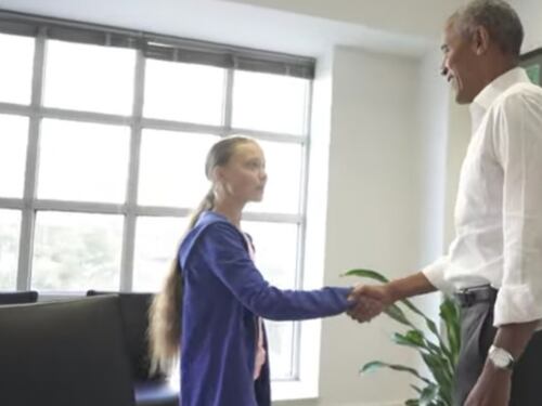 Obama "battezza" Greta Thunberg in nome dell'ecologismo