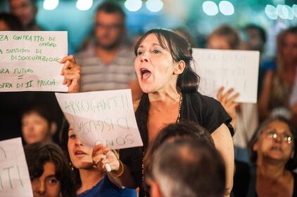 Giannini contestata alla festa del Pd 7