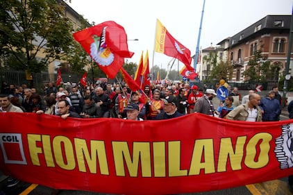 Fiom in piazza a Milano 1