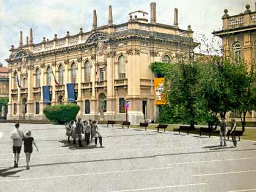 Piazza Leonardo pedonale sfida Darsena e Gae Aulenti