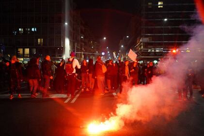 Corteo no Green pass a Milano 7
