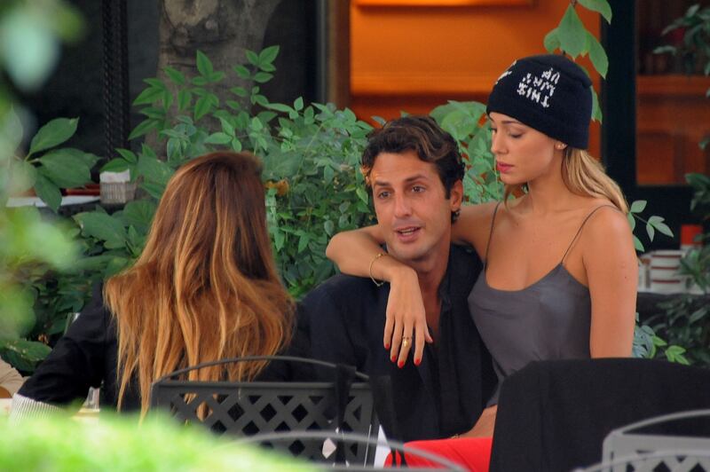 Fabrizio Corona e Belen Rodriguez a pranzo dal Bolognese (ottobre 2011)