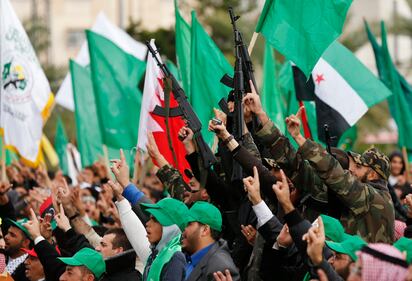 Anniversario di Hamas Palestina in strada 2