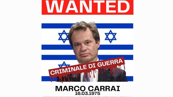 Ora salvate Carrai, l'amico di Israele messo al muro come "sionista genocida"