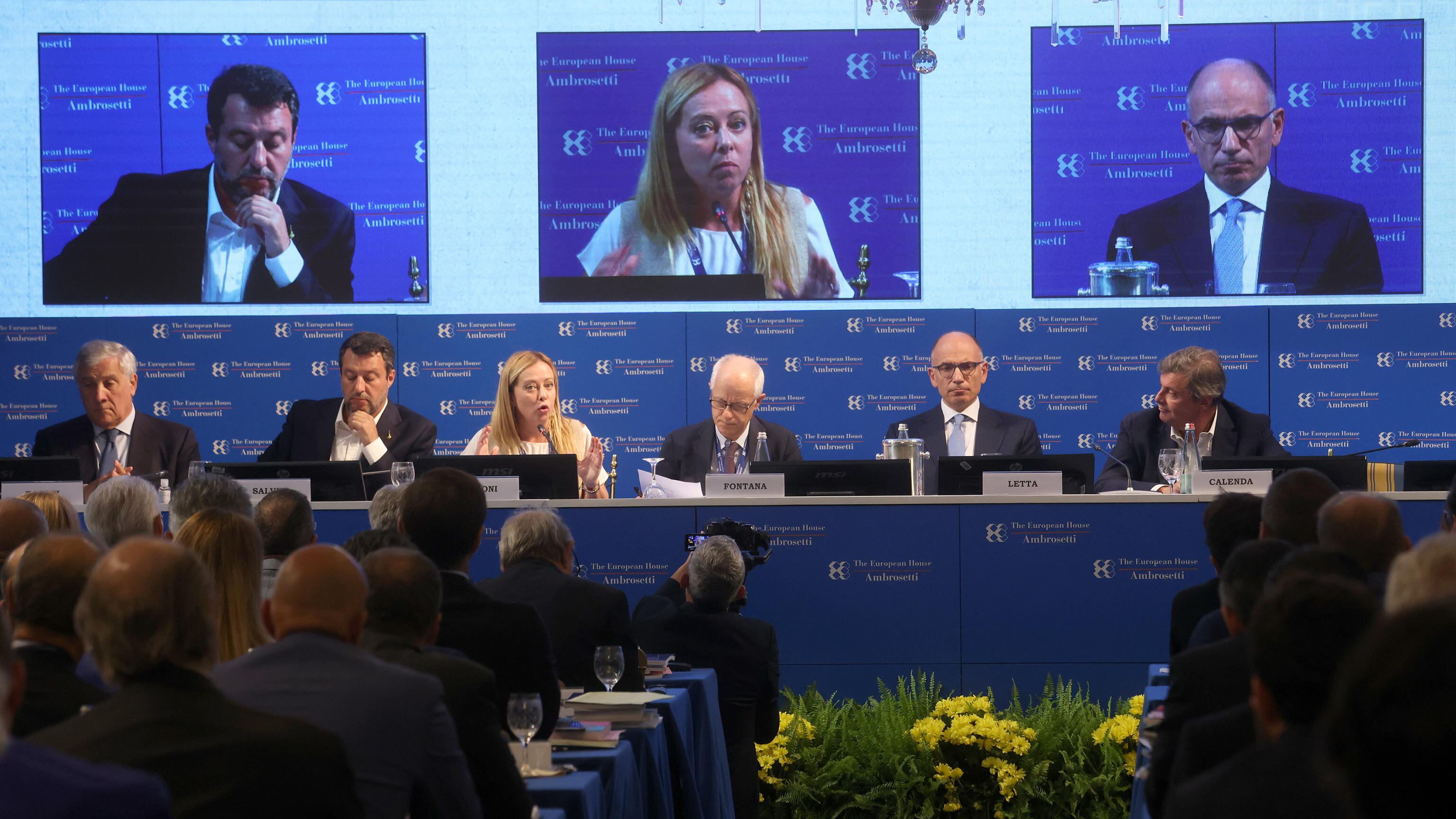 Sanzioni alla Russia, Pnrr, tasse: è scontro tra i big a Cernobbio