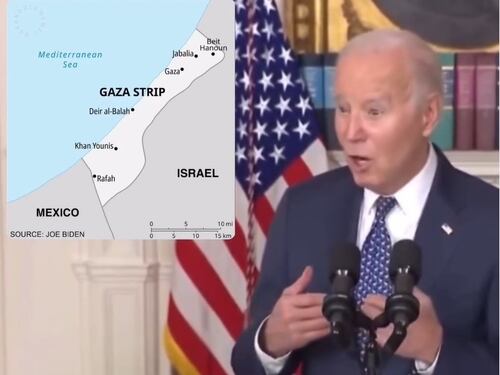 Messico al confine con Gaza: così Trump scherza sulle gaffe Biden