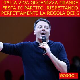 Ecco la satira del giorno. Renzi organizza festa di Italia Viva 1