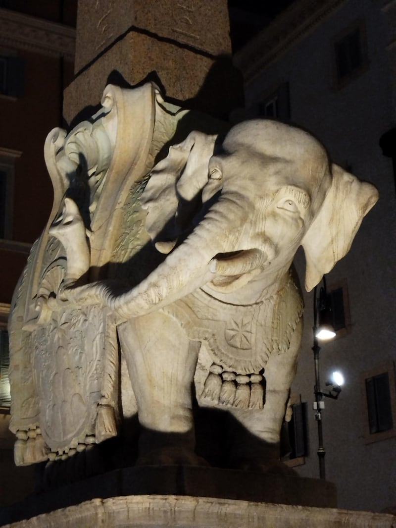 Danneggiato l'elefantino del Bernini a Roma: le foto 3