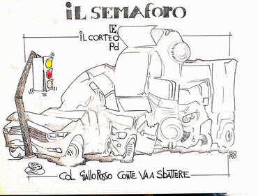 La vignetta del giorno - Il semaforo giallorosso 1