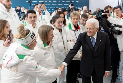 Mattarella al Villaggio olimpico di Milano 2