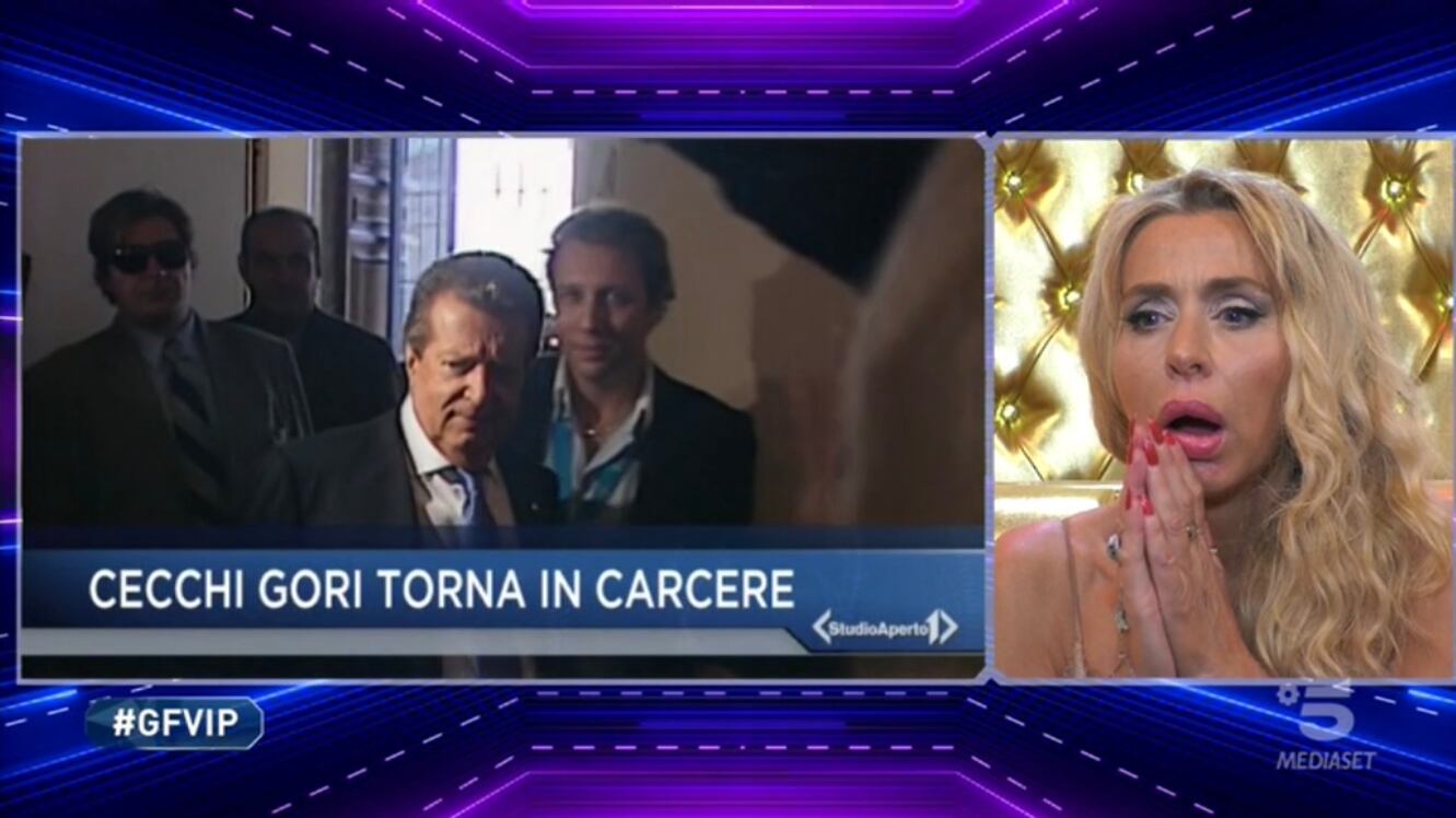 Gf Vip, la Marini scopre l'arresto di Cecchi Gori e scoppia in lacrime: "Sto vicina anche a Rita"