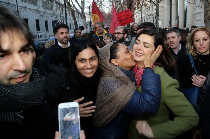 La Boldrini al corteo antirazzista di Milano 2