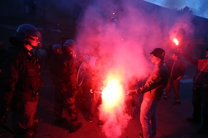 Segrate, Salvini attaccato dagli antagonisti 3