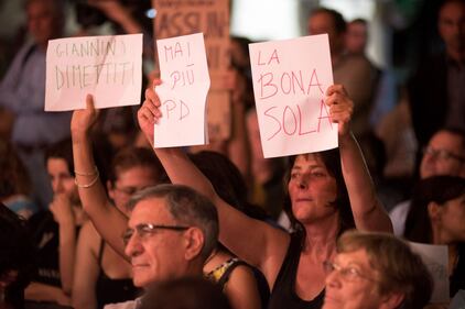 Giannini contestata alla festa del Pd 2