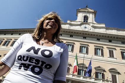 Protesta davanti a Montecitorio 3