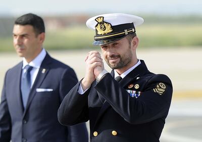 Salvatore Girone atterra a Roma 4