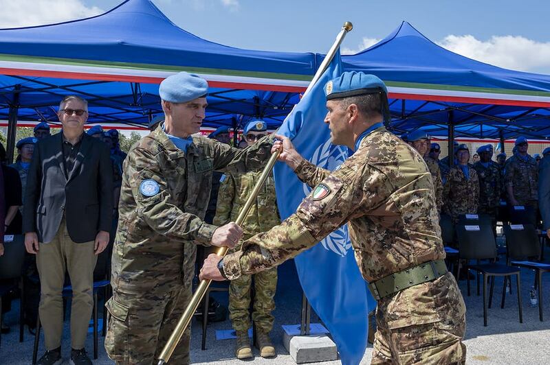 Cerimonia di passaggio del comando, nella Task Force -Lebanon Sector West 3