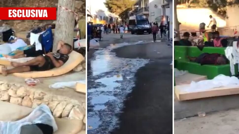 Migranti ammassati per terra. A Lampedusa l'hotspot è un inferno