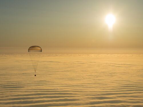 L'atterraggio sulla Terra degli astronauti della Soyuz