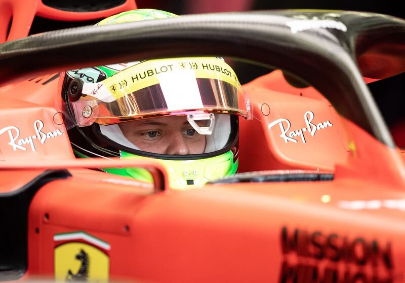 Mick Schumacher gira con la Ferrari SF90: gli scatti del figlio del grande Michael 3