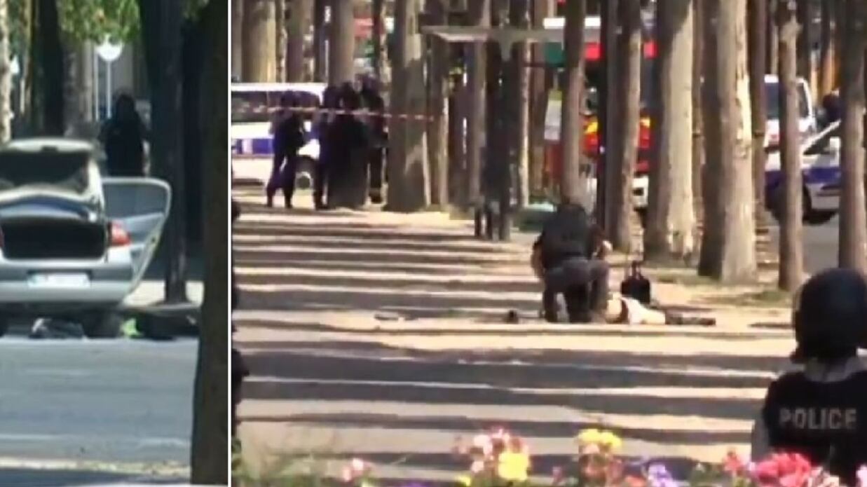 Parigi, auto contro furgone polizia: paura sugli Champs Elysées