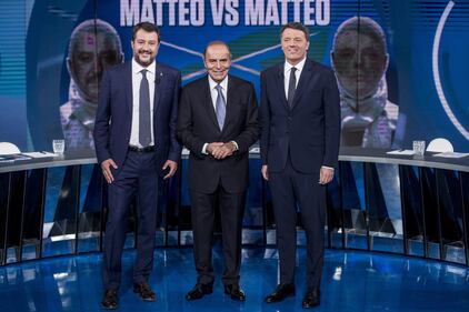 Matteo vs Matteo: Salvini e Renzi da Vespa 7