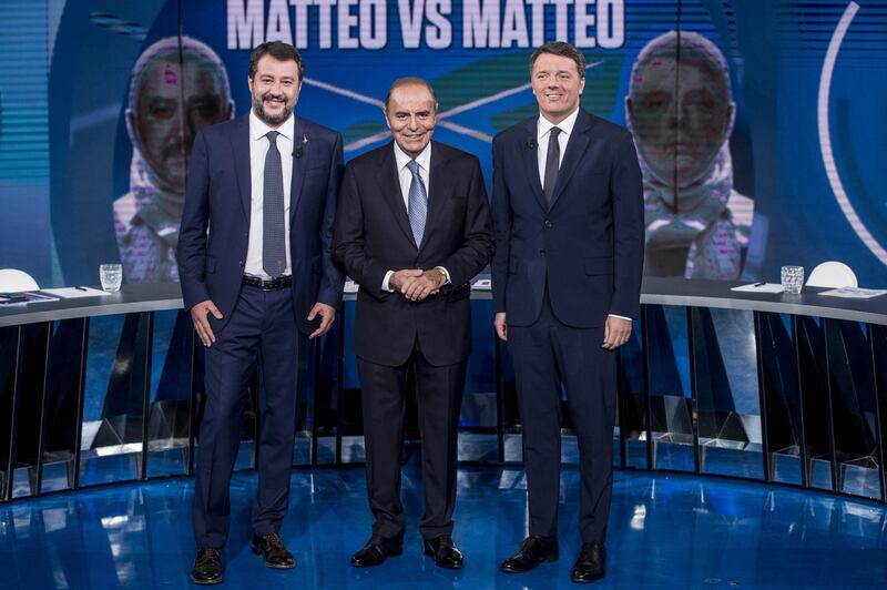 Matteo vs Matteo: Salvini e Renzi da Vespa 7