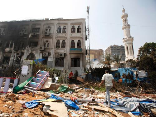 La moschea di Rabaa data alle fiamme
