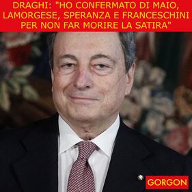 Ecco la satira del giorno. La rivelazione di Draghi 1