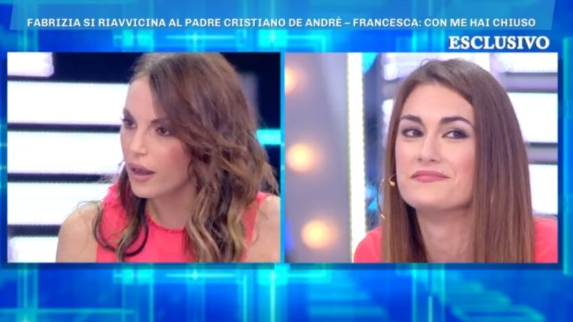 Scontro tra le sorelle De André: Fabrizia lascia gli studi di Domenica Live